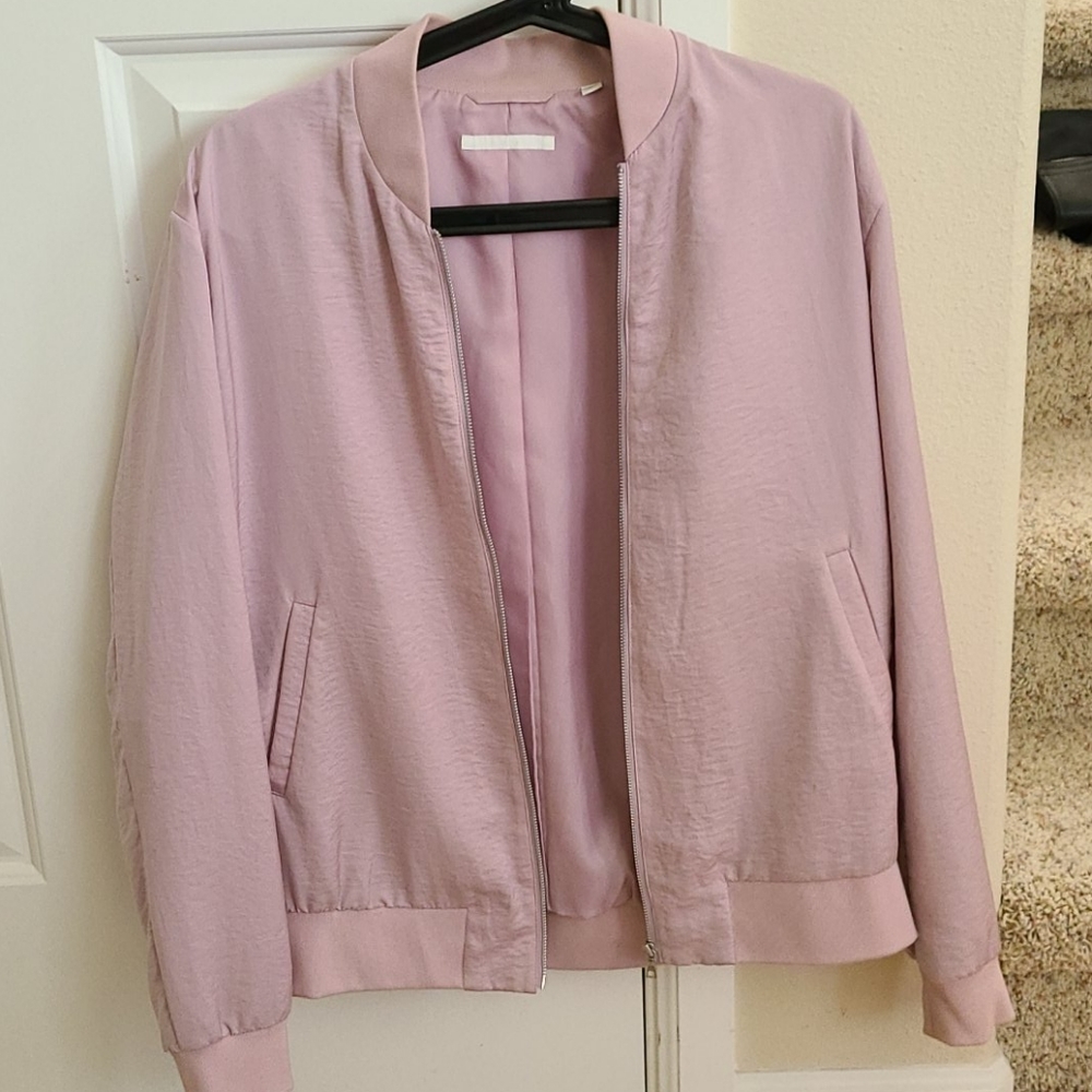 Unique pink bomber jacket size M womens